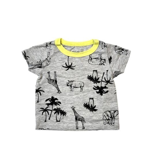Chick‎ Pea Safari Animals Shorts Outfit Gray Black 3-6 months Baby Infant Boy - Picture 3 of 9